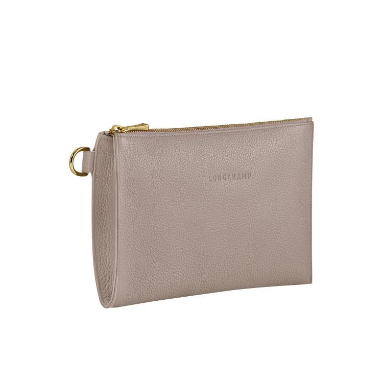 Longchamp Pouch Turtledove Bőr Pouches Szürke | 179625FRT