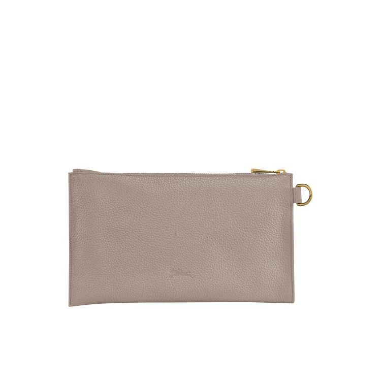 Longchamp Pouch Turtledove Bőr Pouches Szürke | 179625FRT