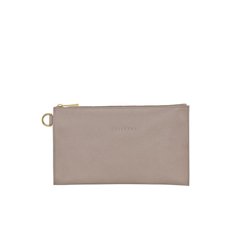 Longchamp Pouch Turtledove Bőr Pouches Szürke | 179625FRT