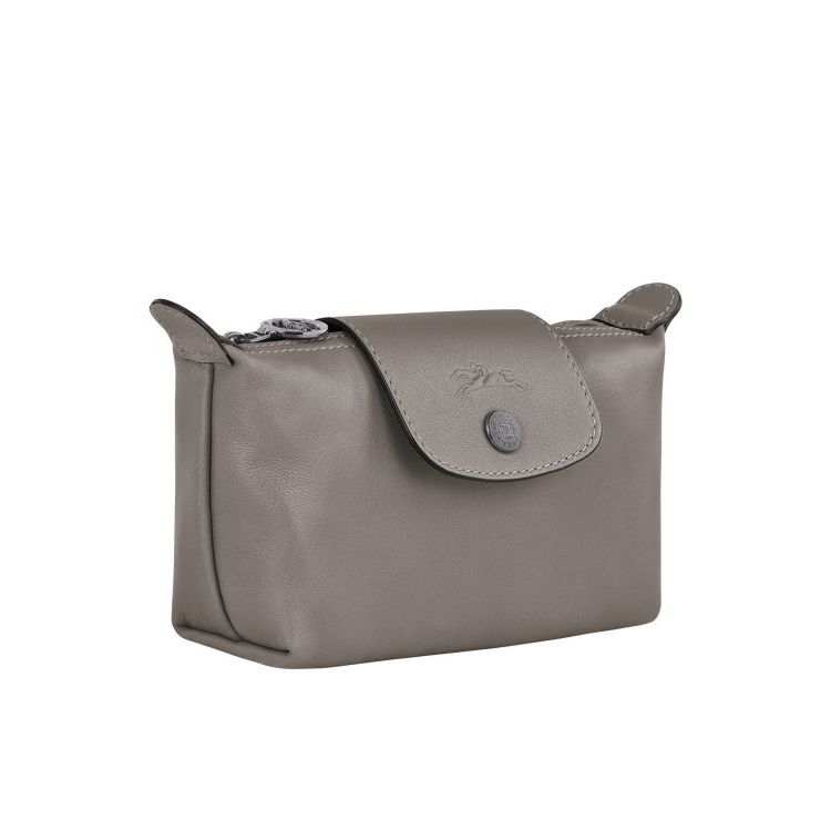 Longchamp Pouch Turtledove Bőr Pouches Szürke | 398512XNE