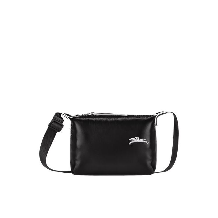 Longchamp Pouch Vászon Övtáska Fekete | 412698YQF