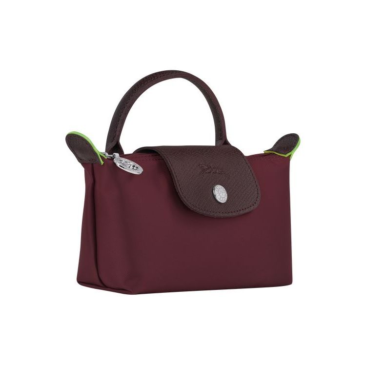 Longchamp Pouch With Recycled canvas Pouches Bordó | 078234VSJ