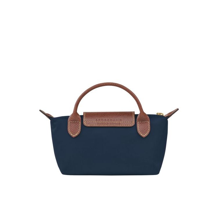 Longchamp Pouch With Recycled canvas Pouches Sötétkék | 640517DXV