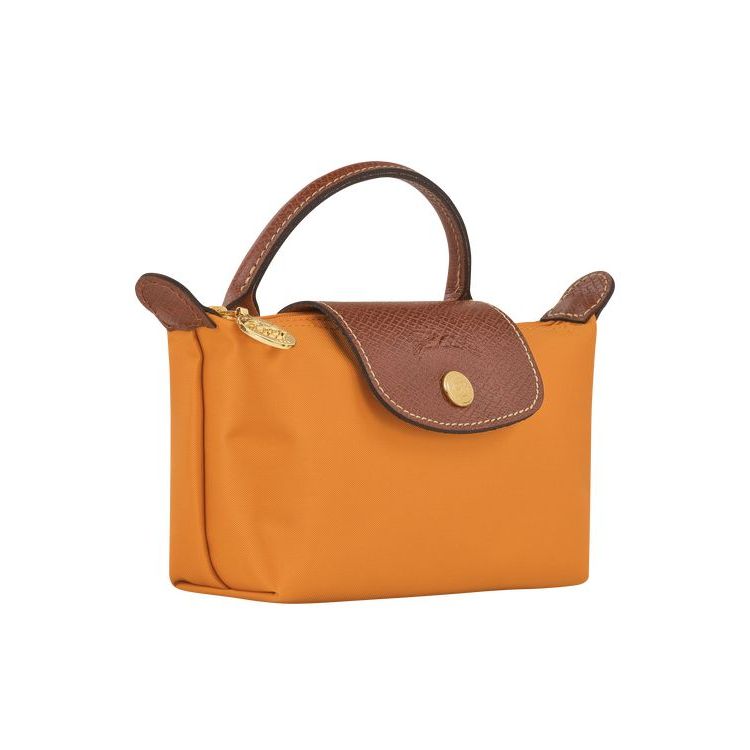 Longchamp Pouch With Saffron Recycled canvas Pouches Narancssárga | 345780MPC