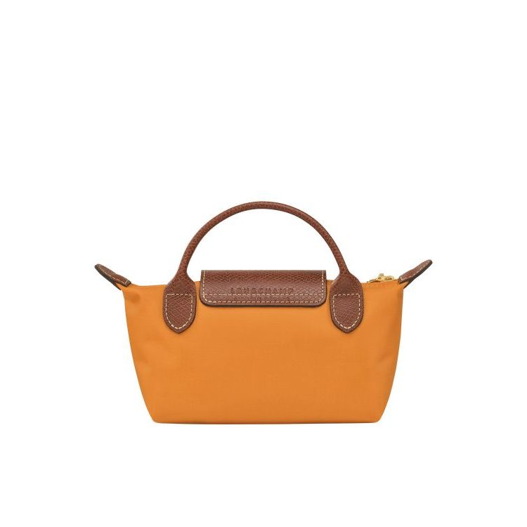 Longchamp Pouch With Saffron Recycled canvas Pouches Narancssárga | 345780MPC