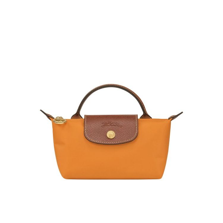 Longchamp Pouch With Saffron Recycled canvas Pouches Narancssárga | 345780MPC