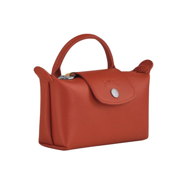 Longchamp Pouch With Terracotta Vászon Pouches Narancssárga | 697235IGB