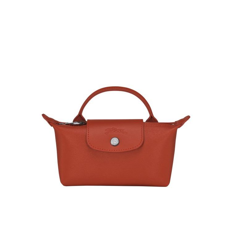 Longchamp Pouch With Terracotta Vászon Pouches Narancssárga | 697235IGB