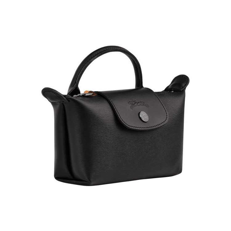 Longchamp Pouch With Vászon Pouches Fekete | 371054CZX