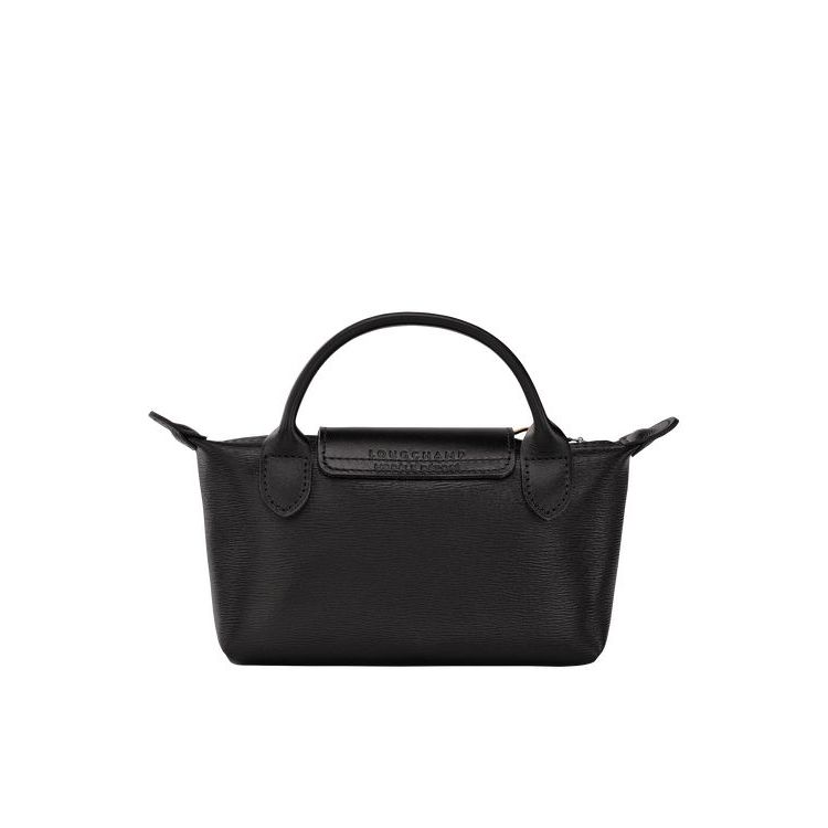 Longchamp Pouch With Vászon Pouches Fekete | 371054CZX