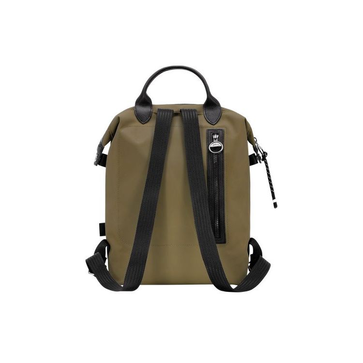 Longchamp Recycled canvas Hátizsák Khaki | 563907TRF