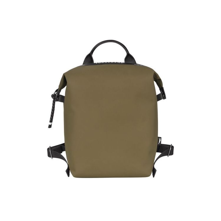 Longchamp Recycled canvas Hátizsák Khaki | 563907TRF