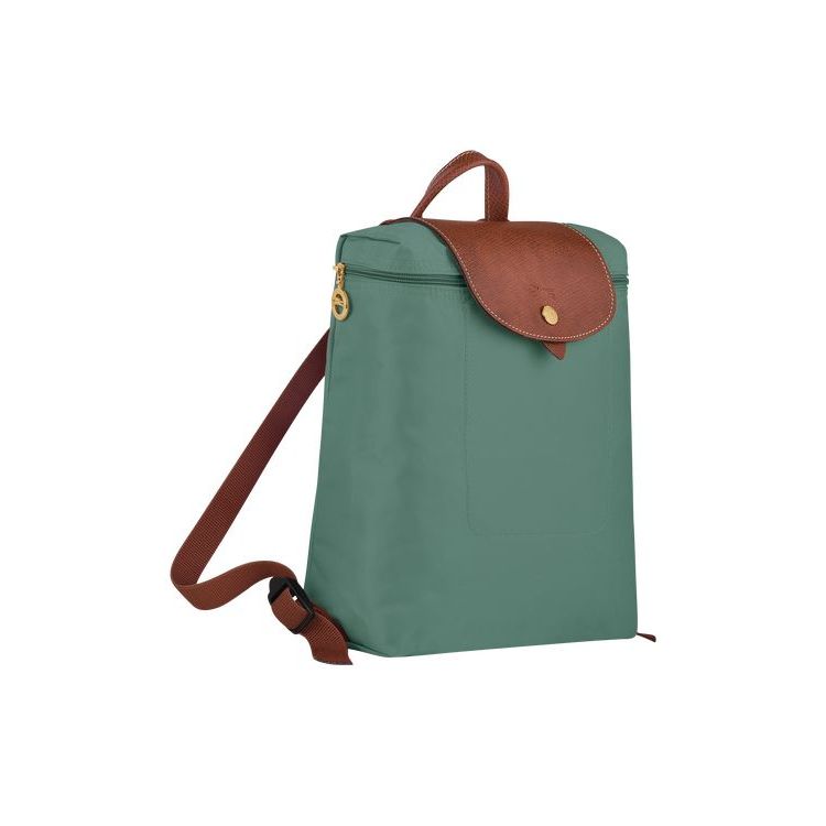 Longchamp Recycled canvas Hátizsák Szürke Zöld | 512036LOJ