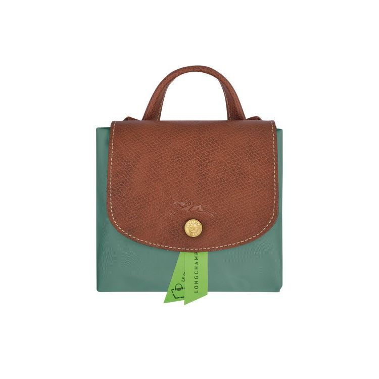 Longchamp Recycled canvas Hátizsák Szürke Zöld | 980473IHY