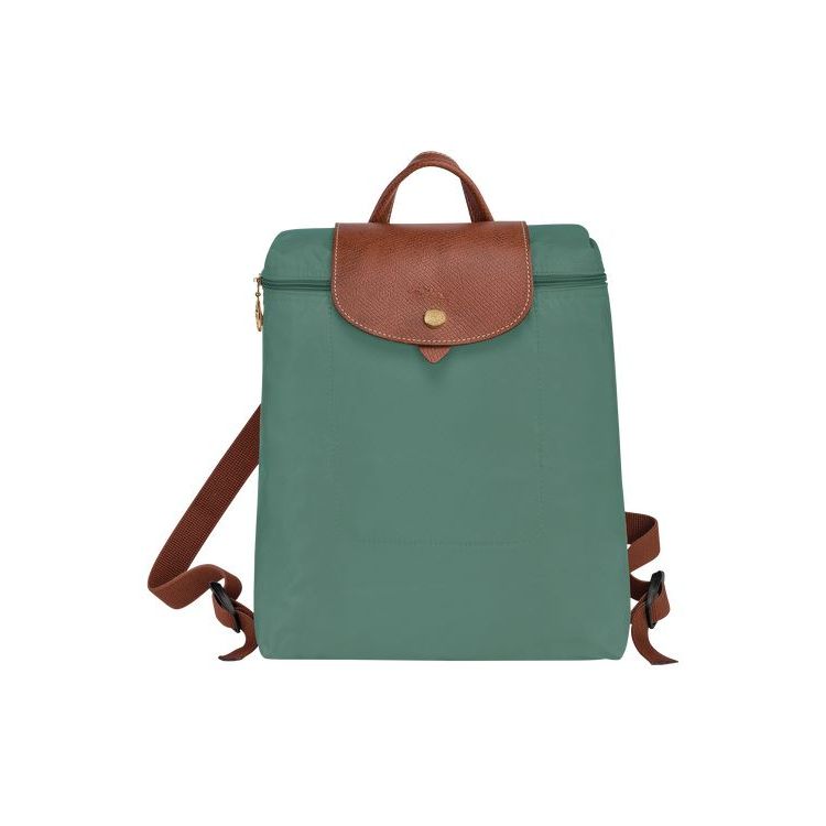 Longchamp Recycled canvas Hátizsák Szürke Zöld | 980473IHY