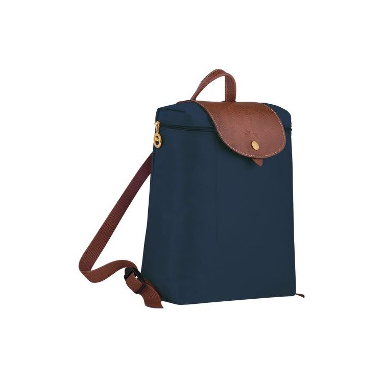 Longchamp Recycled canvas Hátizsák Sötétkék | 079356XWS