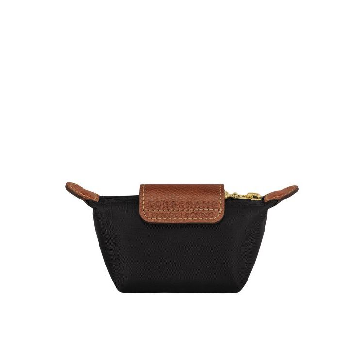 Longchamp Recycled canvas Kártyatartó Fekete | 679802DIW