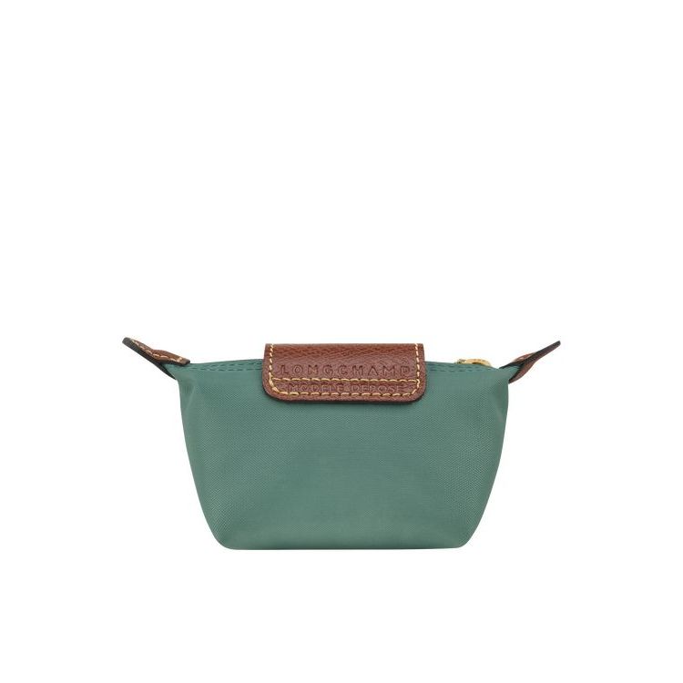 Longchamp Recycled canvas Kártyatartó Szürke Zöld | 873216FGT