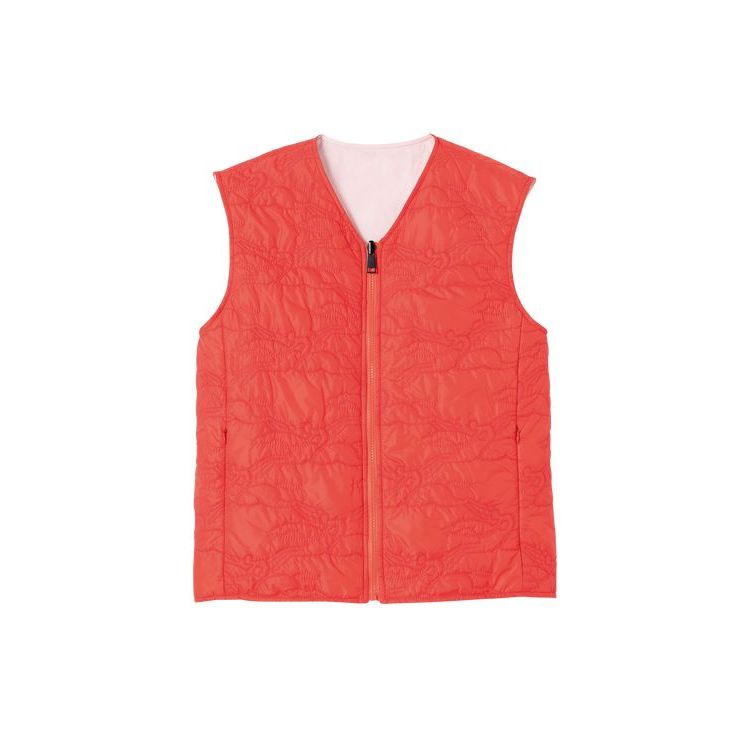 Longchamp Reversible Vest Other Kabátok Narancssárga Rózsaszín | 467281RYB