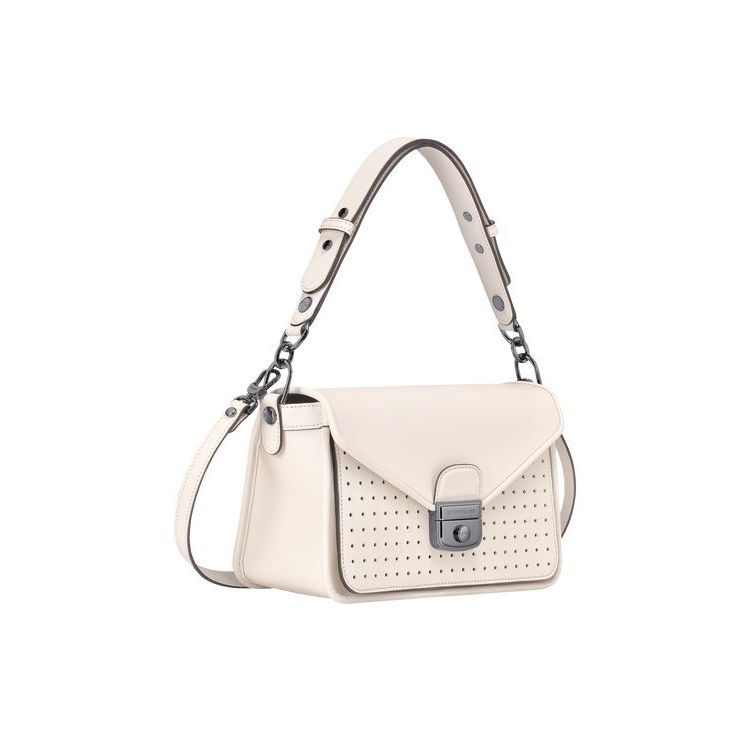 Longchamp S Bőr Crossbody Táska Fehér | 729381GCD