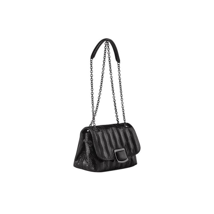 Longchamp S Bőr Crossbody Táska Fekete | 756194WDO