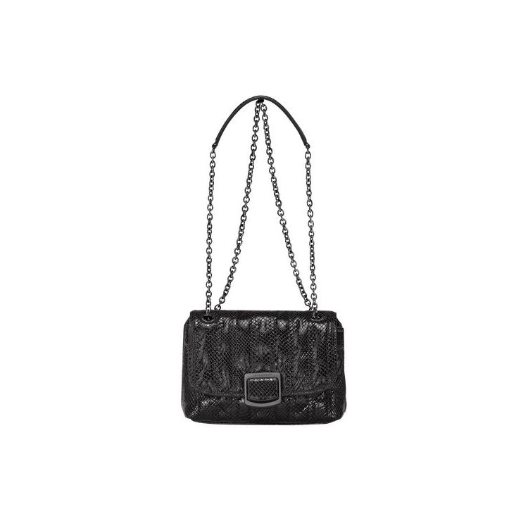 Longchamp S Bőr Crossbody Táska Fekete | 756194WDO