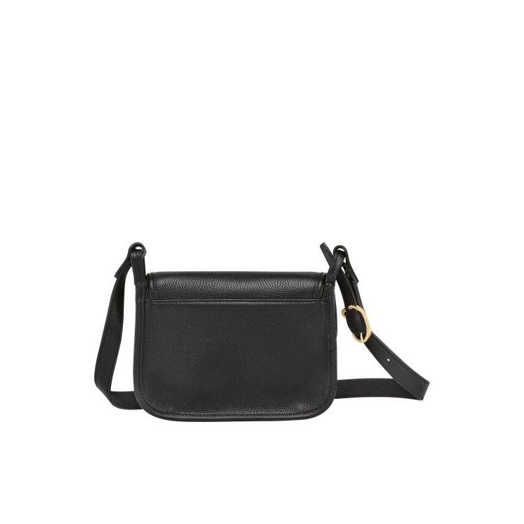 Longchamp S Bőr Crossbody Táska Fekete | 952810GID