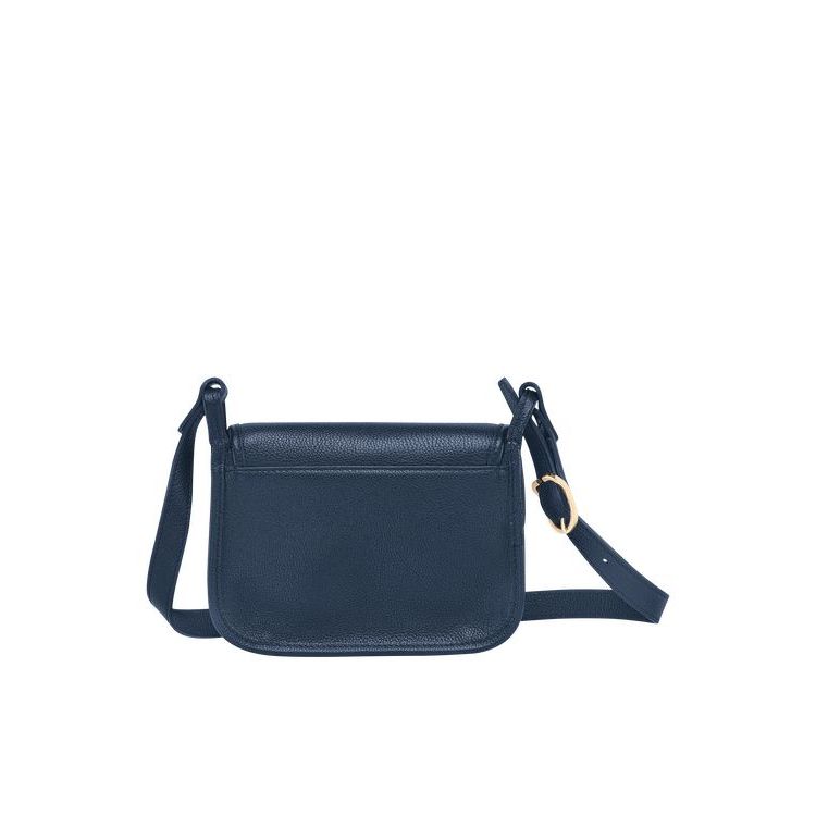 Longchamp S Bőr Crossbody Táska Sötétkék | 931864WMR