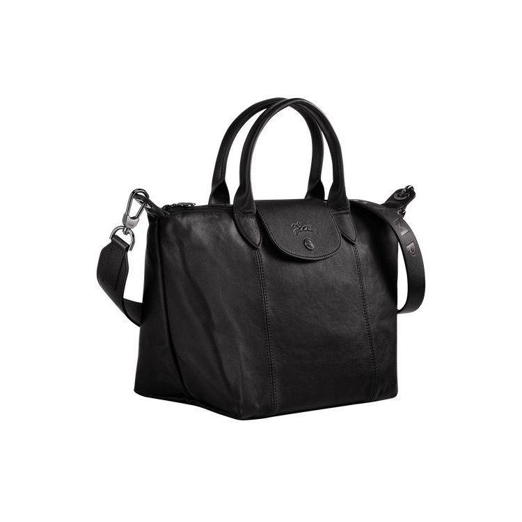 Longchamp S Bőr Kézitáska Fekete | 943752KAO