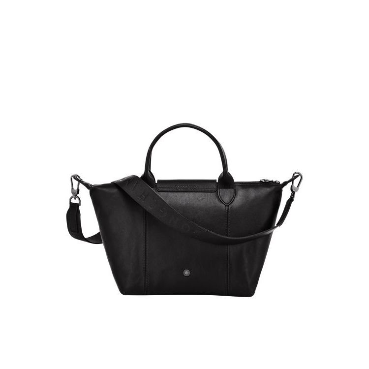 Longchamp S Bőr Kézitáska Fekete | 943752KAO