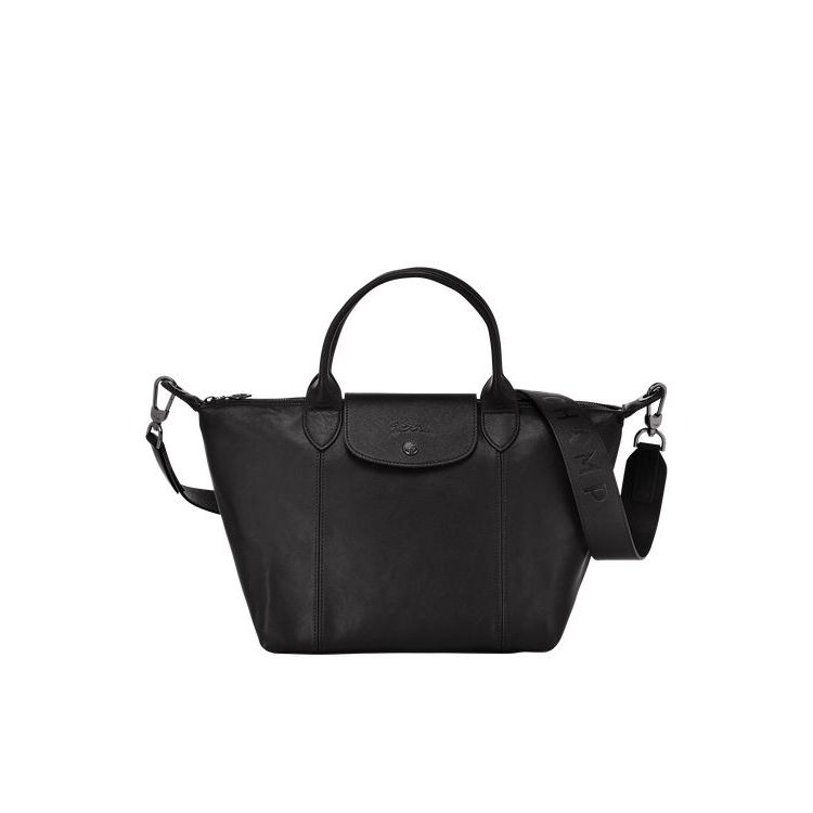 Longchamp S Bőr Kézitáska Fekete | 943752KAO