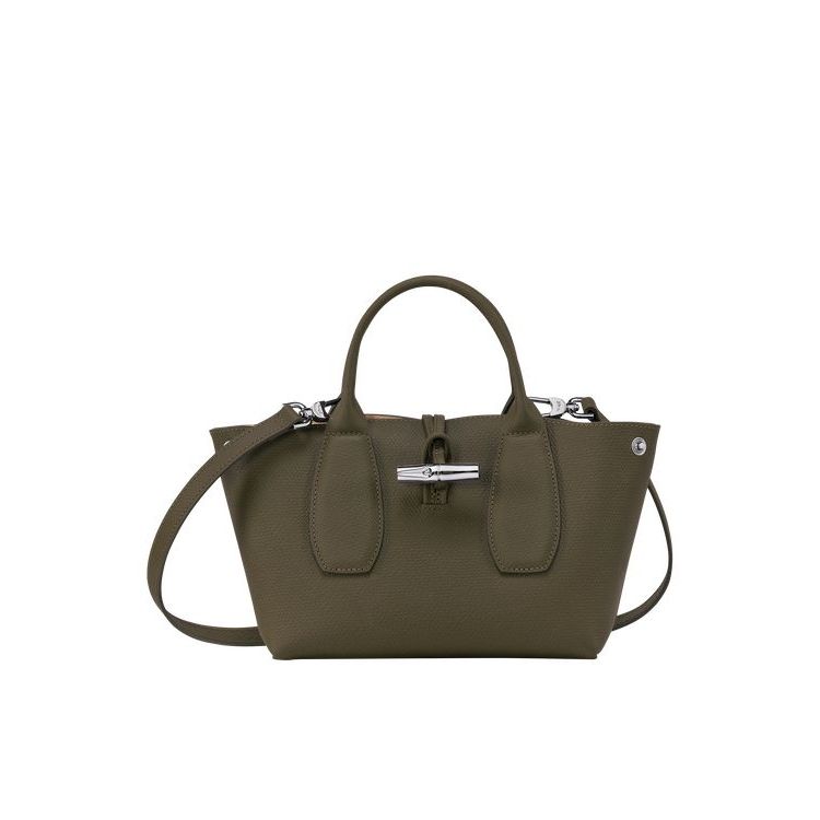 Longchamp S Bőr Kézitáska Khaki | 401835LGU