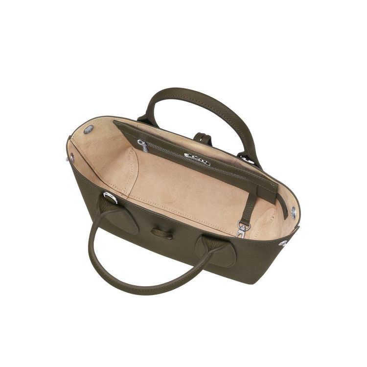 Longchamp S Bőr Kézitáska Khaki | 401835LGU