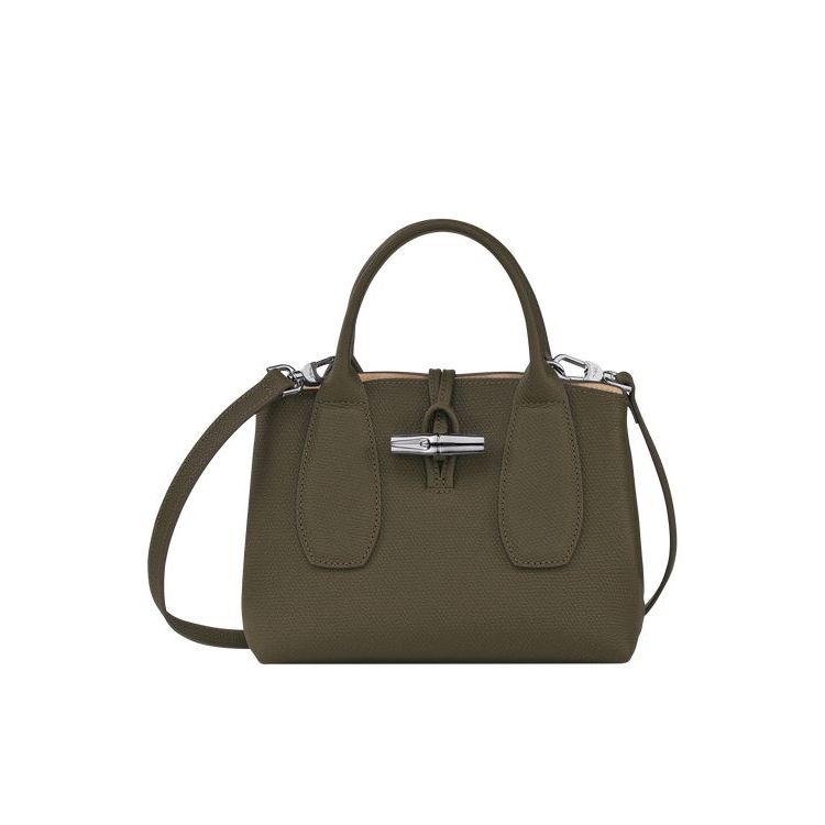 Longchamp S Bőr Kézitáska Khaki | 401835LGU