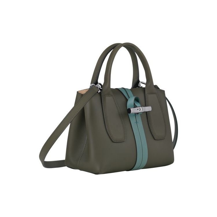 Longchamp S Bőr Kézitáska Khaki Szürke Zöld | 452807XLM