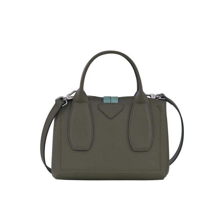 Longchamp S Bőr Kézitáska Khaki Szürke Zöld | 452807XLM