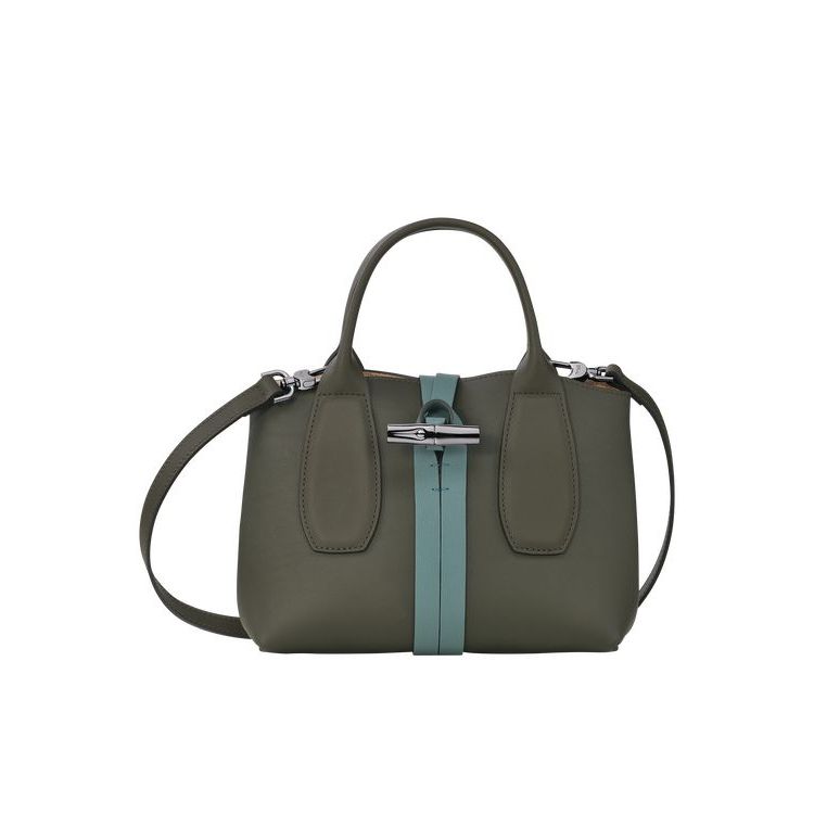 Longchamp S Bőr Kézitáska Khaki Szürke Zöld | 452807XLM