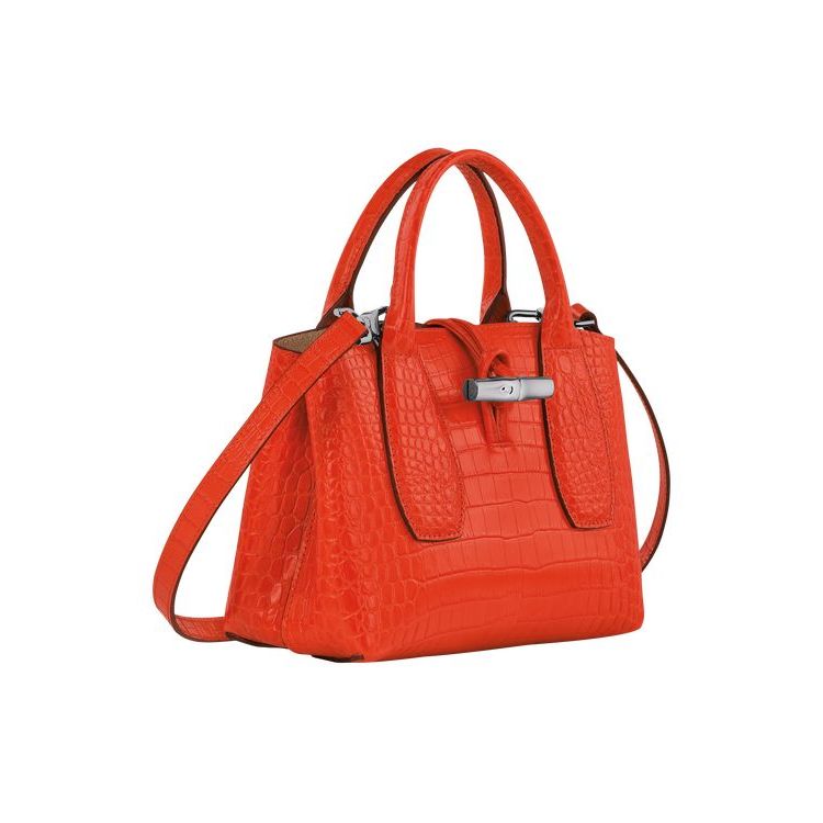 Longchamp S Bőr Kézitáska Narancssárga | 863590MTJ