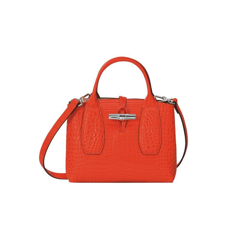 Longchamp S Bőr Kézitáska Narancssárga | 863590MTJ