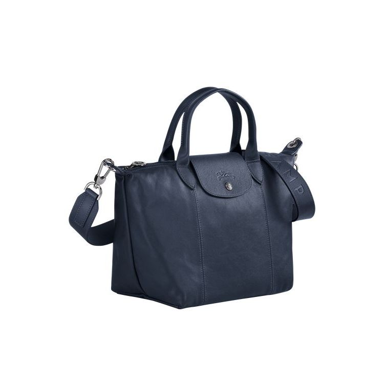 Longchamp S Bőr Kézitáska Sötétkék | 927451KFA