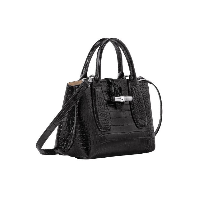 Longchamp S Bőr Mini Táska Fekete | 364258TCU