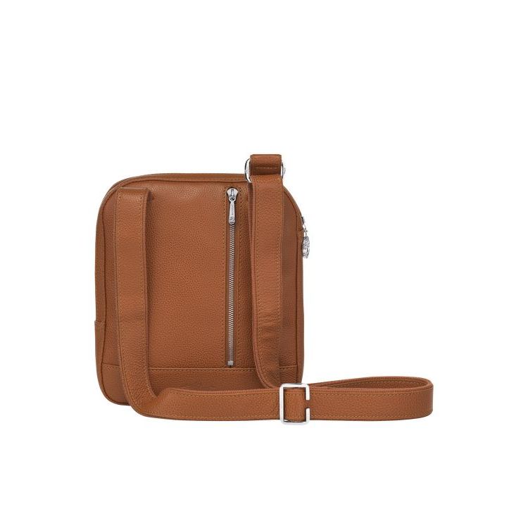 Longchamp S Caramel Bőr Crossbody Táska Barna | 407195TLA