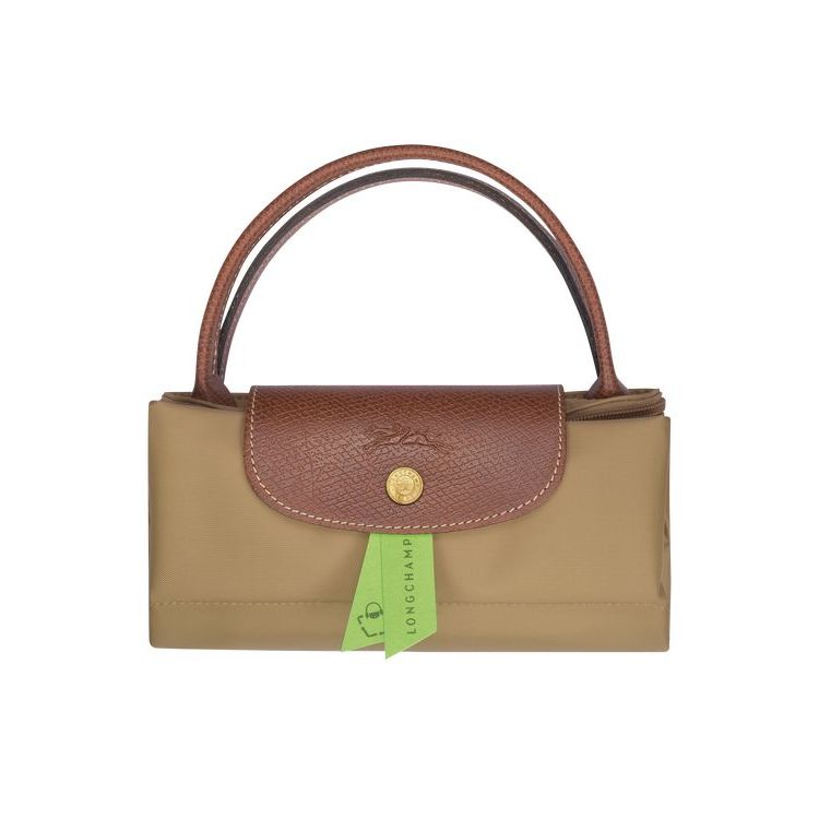 Longchamp S Desert Recycled canvas Kézitáska Khaki | 289047WBP