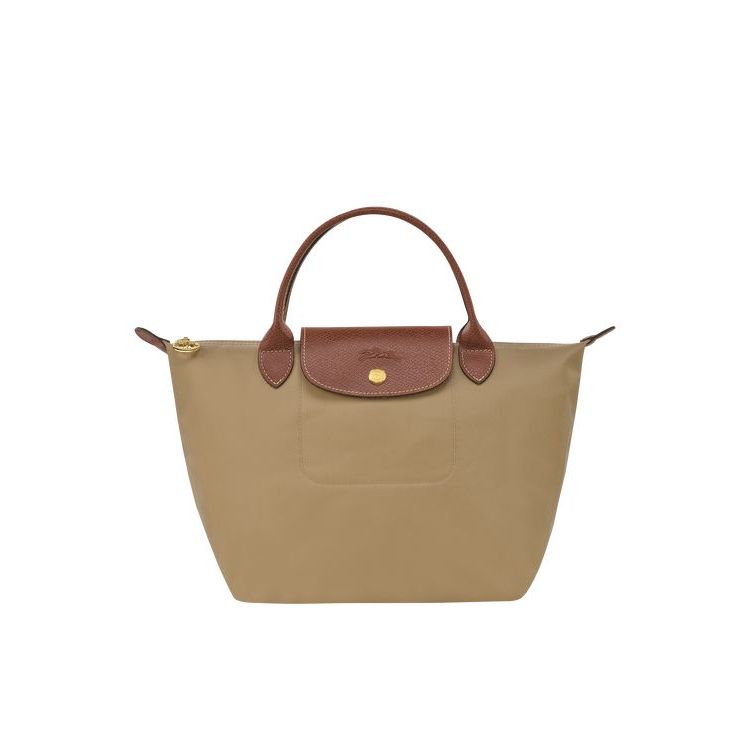 Longchamp S Desert Recycled canvas Kézitáska Khaki | 289047WBP