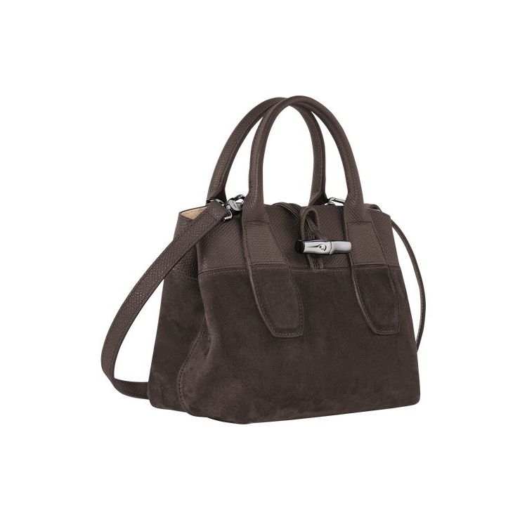 Longchamp S Ebony Bőr Kézitáska Kávé | 832651OVW