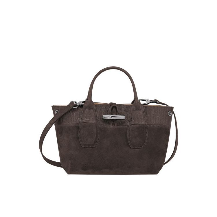 Longchamp S Ebony Bőr Kézitáska Kávé | 832651OVW