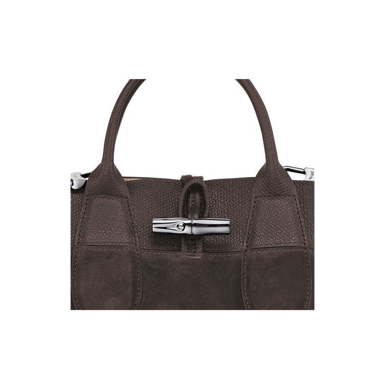 Longchamp S Ebony Bőr Kézitáska Kávé | 832651OVW