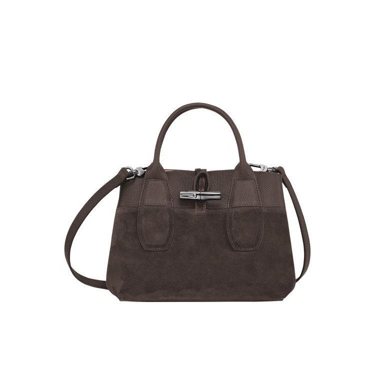 Longchamp S Ebony Bőr Kézitáska Kávé | 832651OVW