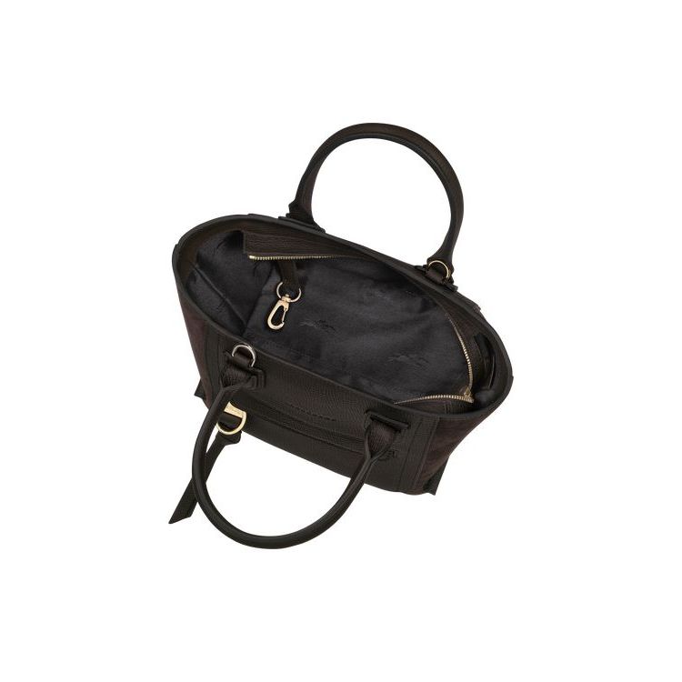 Longchamp S Ebony Bőr Kézitáska Kávé | 968157HVD