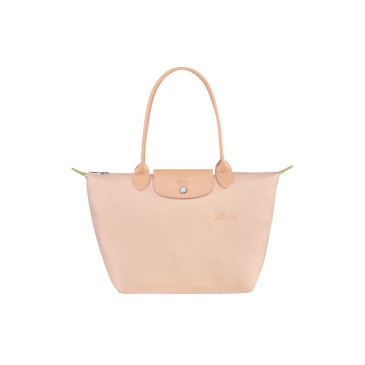 Longchamp S Flowers Recycled canvas Válltáskák Világos Rózsaszín | 231670OZL